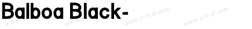 Balboa Black字体转换